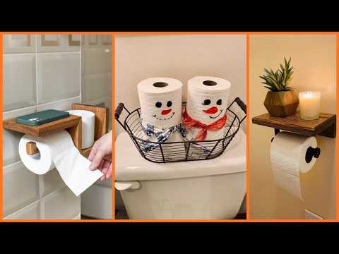 +117✅Do this in your TINY BATHROOM NOW!😍How to decorate a SMALL BATHROOM with TOILET PAPER HOLDER