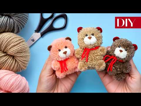 It couldn't be easier! How to make the cutest little bear from yarn 🧸 DIY NataliDoma