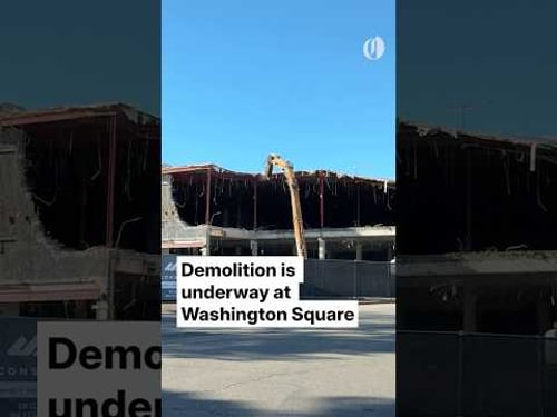 Demolition underway at Washington Square mall