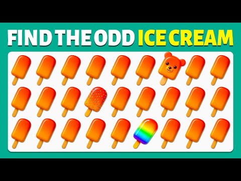 Find the ODD One Out - Ice Cream 🍨😋🍧 | Easy, Medium, Hard | 40 Levels | Cow Quiz