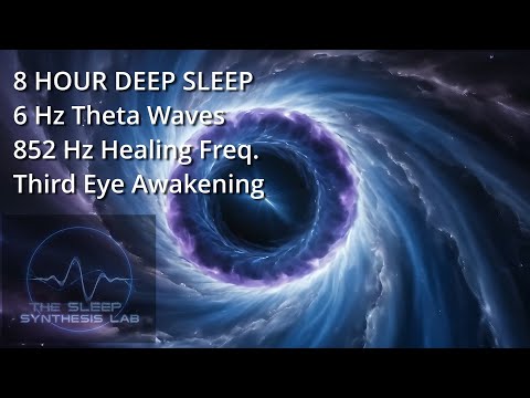 Third Eye Activation - 852 Hz Chakra - 6 Hz Theta Binaural Beats - 8 Hr Sleep & Meditation Music