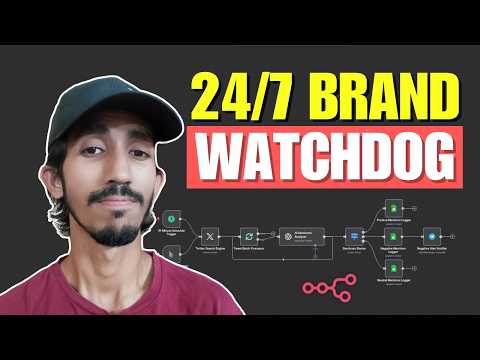 AI Agent That WATCHES Your Brand 24/7 on Social Media (n8n automation)
