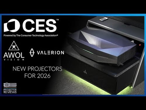 AWOL Vision & Valerion CES 2026 Booth | Aetherion Laser TV & VisionMaster Max Anamorphic Lens