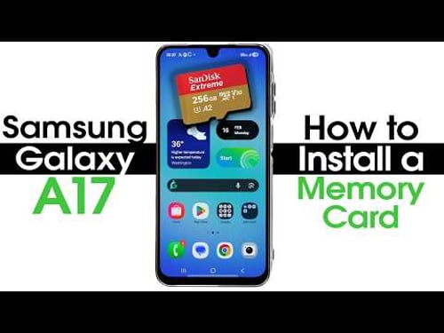 Samsung Galaxy A17 5G How to Install a Memory Card and Helpful Tips | H2techvideos