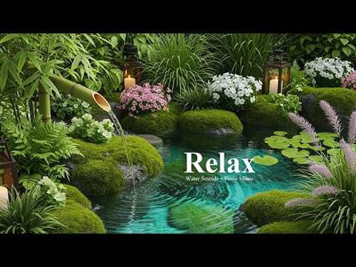 Relaxing Music Relieves Stress, Anxiety and Depression πΏ Healing Music + Bamboo Water Sounds
