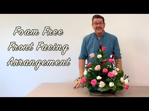 How To Make A FOAM FREE Front Facing Flower Arrangement