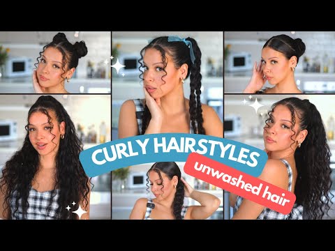 How To Style CURLY Unwashed Hair (Quick & Easy)