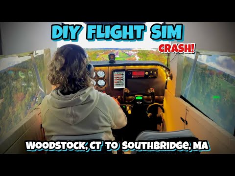 Flying in DIY FLIGHT SIM + CRASH!!!