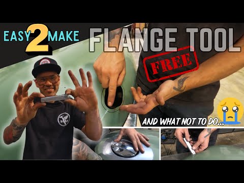 HOW-TO Make CURVED FLANGES on SHEET METAL With HAND TOOLS Installing JAGUAR Gas Cap PLYMOUTH Fender