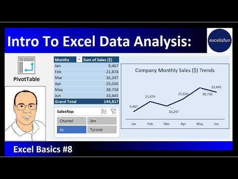 MS 365 Excel Basics 08: PivotTables, Slicers, Charts, Conditional Formatting, Data Analysis Tips!