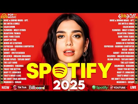 Billboard Pop Songs 2025 Playlist β¨Ed Sheeran, The Weeknd, Bruno Mars, Rihanna, Sia, Adele, Dua Lipa
