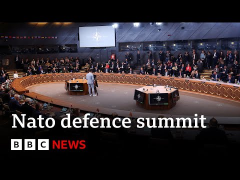 Nato leaders discuss defence spending at summit | BBC News