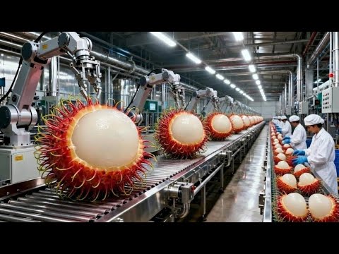 Inside a Modern Rambutan Factory: From Fresh Rambutans to Canned Rambutan in Syrup (Full Process)