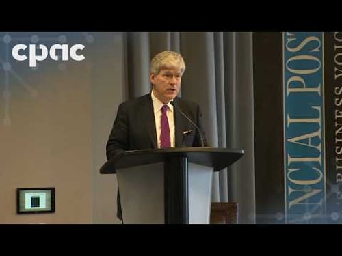 Energy Minister Tim Hodgson gives a speech in Calgary – February 13, 2026