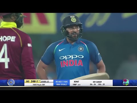 Rohit Sharma 152* (117) vs West Indies 1st ODI 2018 Guwahati (Ball By Ball)