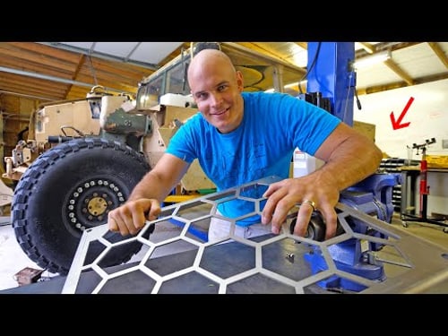 Mounting my Electric Hummer Motor - WITH LASERS!