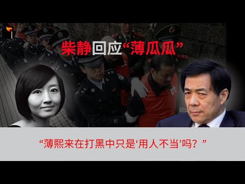 柴静回应“薄瓜瓜”:薄熙来在打黑中应该负什么责任?我亲历的重庆打黑