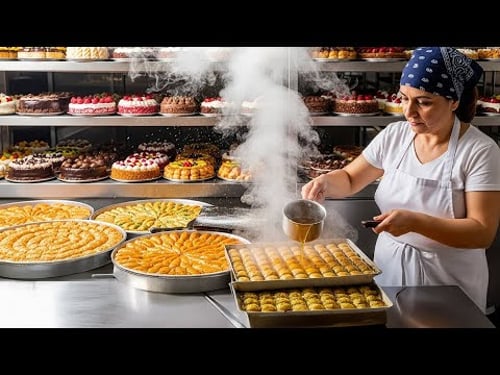 They Make Baklava AND Cakes! Full Turkish Bakery Process