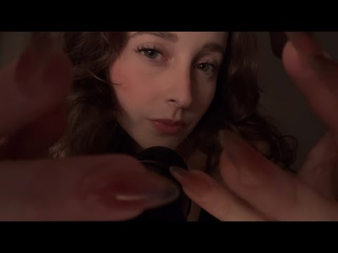 ASMR slow crisp and clicky mouth sounds with face touching and brushing