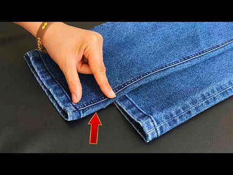 Best Sewing Trick! 2 Easy Ways To Hem Jeans Without Cutting The Original Hem