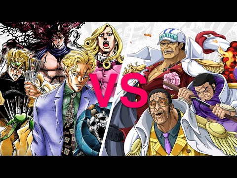 Every JoJo Villain Vs. Every One Piece Admiral