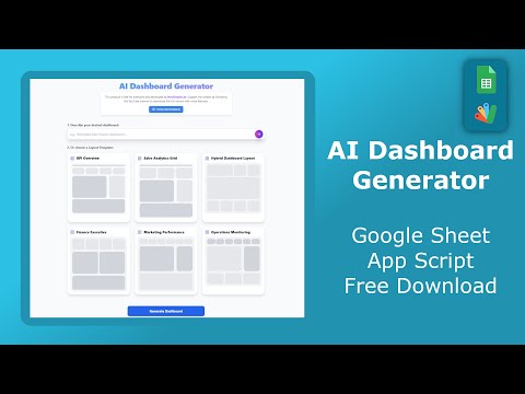 AI Dashboard Generator: Turn Google Sheets into Live Dashboards with Apps Script