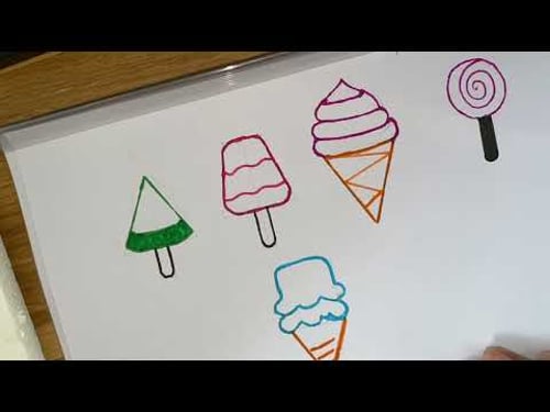 Instructions on how to draw an ice cream cone p4