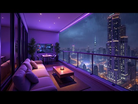 Night Balcony Lofi π Chill Beats for Late Night Minds β Lofi Rain Playlist