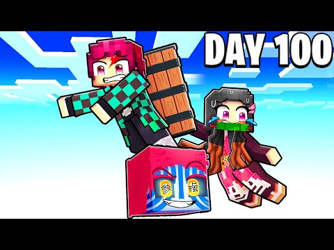 100 Days DEMON SLAYER, But You Can BUY One Blocks