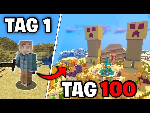 Ich überlebe 100 Tage Minecraft in einer TÖDLICHEN WÜSTE! - Teil 2