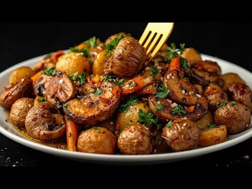 Pilze mit Knoblauch – leckerer als Fleisch! Das beste Rezept für gebratene Pilze mit Kartoffeln!