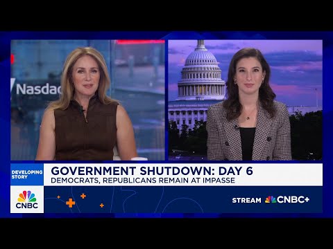 Democrats, Republicans remain at impasse as government shutdown enters day 6