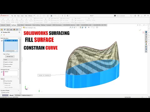 ✅ Solidworks Surfacing Course | Fill Surface
