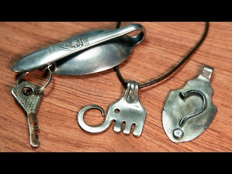 Silverware How-To: Keyfinder, Fork Elephant, Hammered Spoon Pendant, Flatware Jewelry