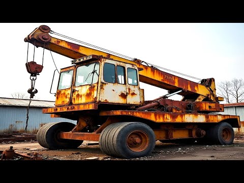 Self-Propelled Crane Truck Restoration Project // Successfully Restored Diesel Engine - P1