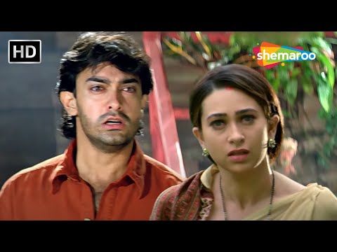 Raja Hindustani Emotional Drama Scene | AAMIR KHAN, KARISHMA KAPOOR | Climax Scene