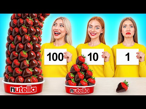 100 Layers of Food Challenge | Crazy Challenge by Super Hyper DO