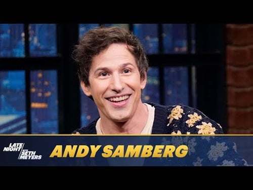 Andy Samberg Debuts A Grosser Look, Roasts Seth, Seth's Dog Frisbee and the Charmin Bears