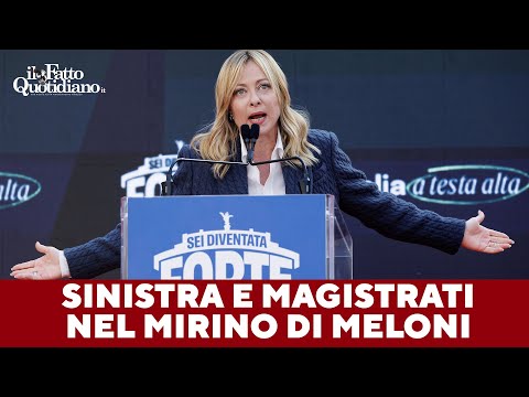 Attacchi ai magistrati e al centrosinistra, l'intervento integrale di Meloni ad Atreju