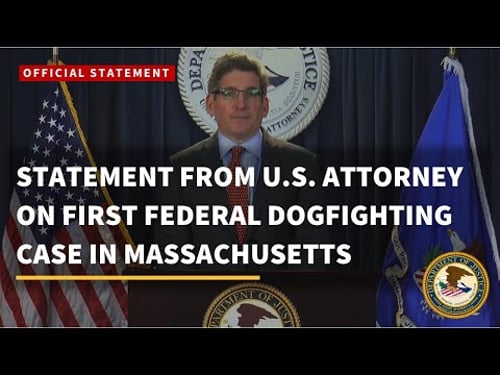 STATEMENT FROM ACTING U.S. ATTORNEY LEVY ON FIRST FEDERAL DOGFIGHTING CASE CHARGED IN MASSACHUSETTS