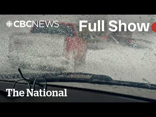 CBC News: The National | Blizzard traps drivers on Alberta highway
