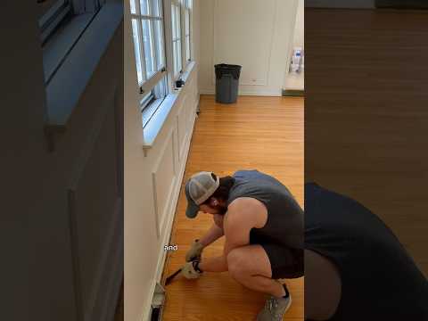 Carpet and tack strips are out, and it’s time to bring the sanders in!! #diy #hardwood