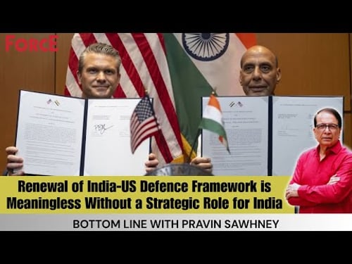 Renewal of India-US Defence Framework is Meaningless Without a Strategic Role for India