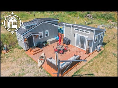 2 TINY HOMES Connected w/ Big Porch is Couple's Dream House
