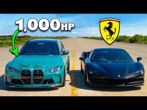 Can a 1,000hp BMW M3 beat a Ferrari SF90?