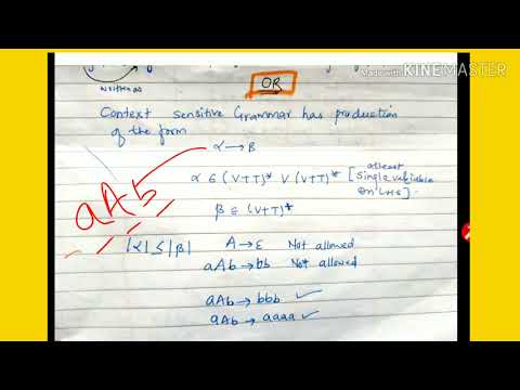 Context sensitive grammar / Type 1 grammar - lecture65/toc