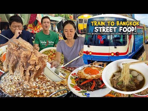 Train to BANGKOK Street Food! OLDEST SOUP in the WORLD and SPICIEST FOOD in Thailand by @MarkWiens !