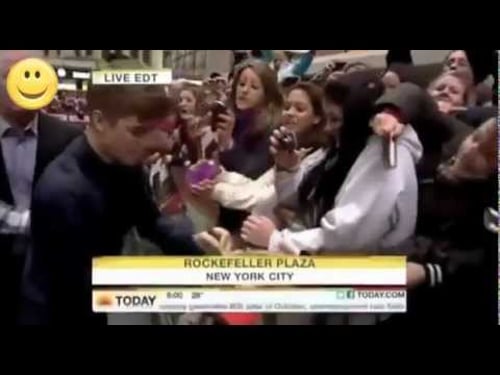 Meeting Justin Bieber at the today show