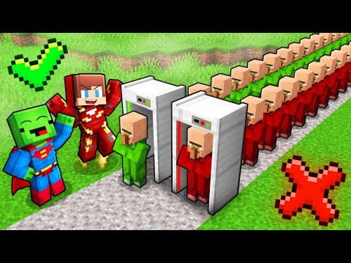 Mikey and JJ Use X-RAY as Superhero in Minecraft (Maizen)