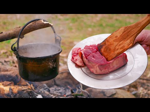 Campfire Cooking - A Pound Of Meat